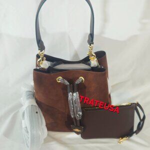 NWT Coach Rowan Bucket Bag Suede Vintage Brown CCC78 Authentic Packed